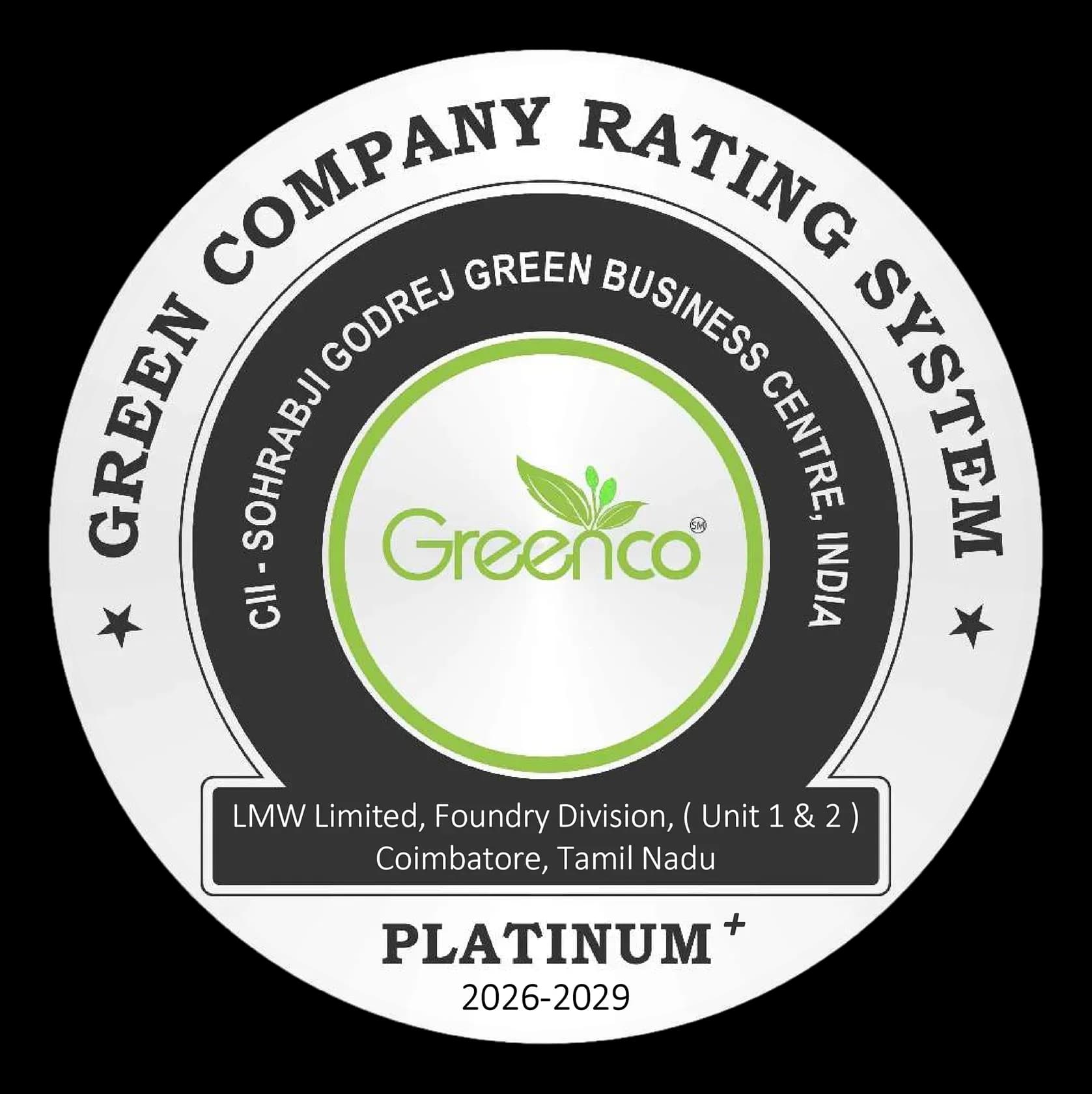 GreenCo Platinum+ Certification