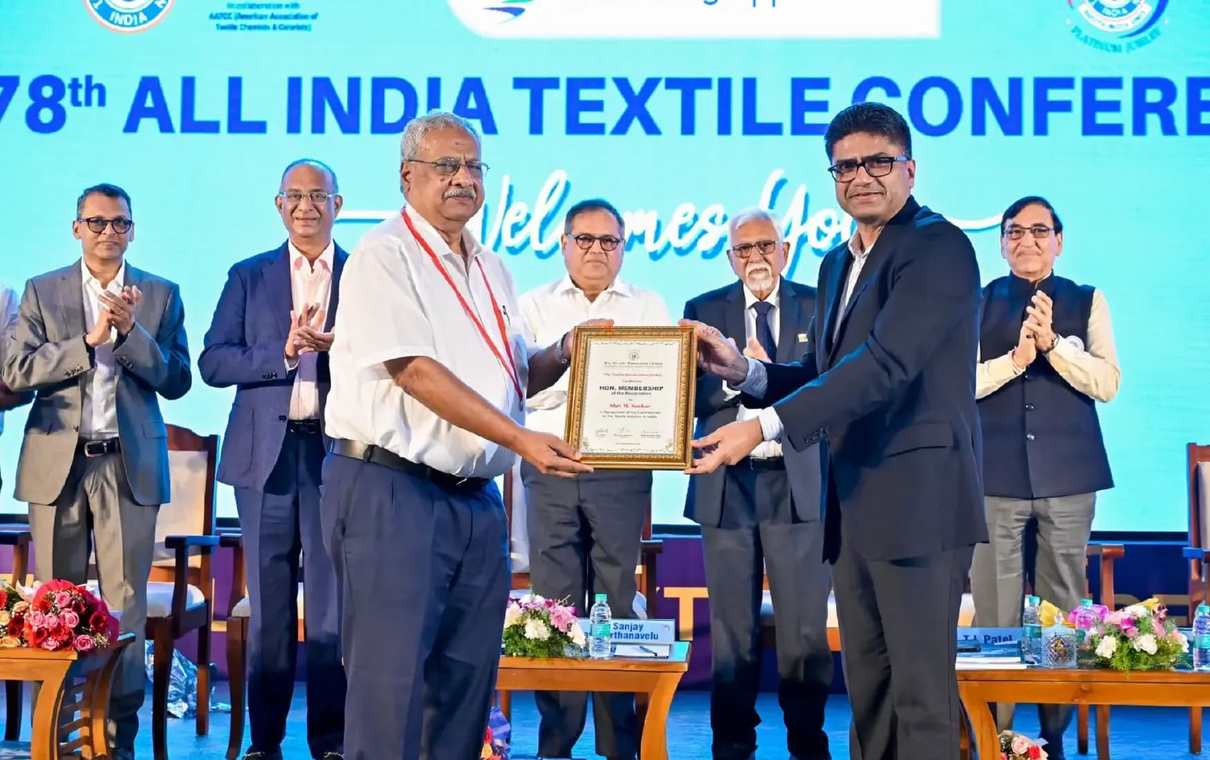 LMW Director M.Sankar Conferred Honorary Membership at 78th All India Textile Conference