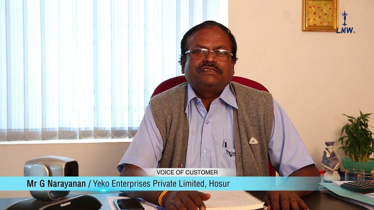 Voice of Customer | Mr. G Narayanan - Managing Director | Yeko Enterprises Private Limited, Hosur